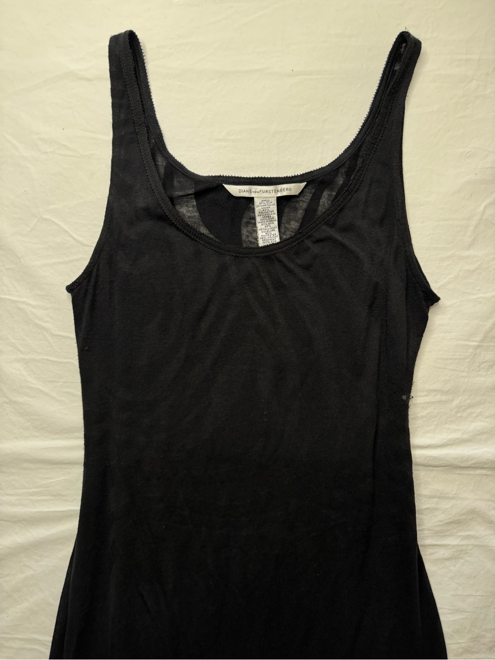 Diane Von Furstenberg - Sheer Zebra Pattern Black Sleeveless Bodycon Dress - Picture 5 of 9